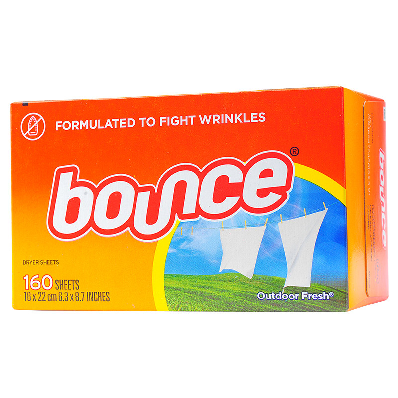BOUNCE邦氏烘干机用香衣片去静电留香四合一柔顺纸 320片美国进口