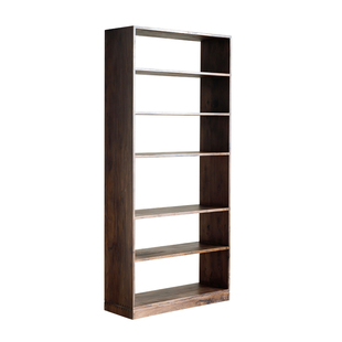 梦天然北美黑胡桃木实木书架书柜落地全实木原木北欧日系多层简约