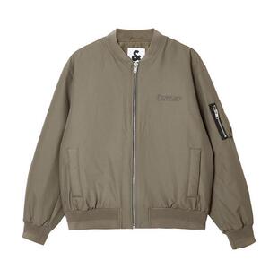 tq区绫致杰克琼斯秋冬出街休闲字母贴布宽松棉衣棒球领棉服