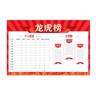 磁匠定制磁性软白板可擦写龙虎榜英雄荣誉榜销售业绩榜展示板企业文化墙贴车间生产管理看板公告栏展示墙磁力
