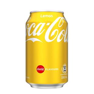 6罐/香港版可口可乐柠檬味可乐进口碳酸饮料汽水金黄色易拉罐饮品