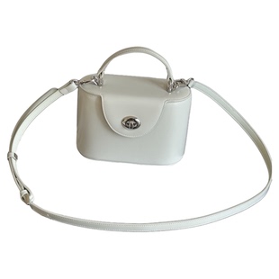 欧尚典2026新品牛皮盒子包真皮包高级感轻奢小众手提斜挎小包包