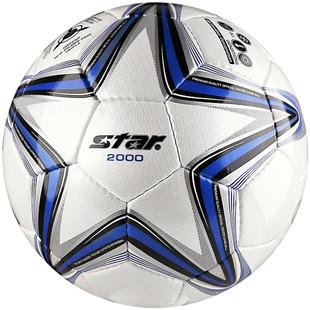 Star世达足球2000真皮脚感SB225P专业用比赛足球5号手缝1000PU皮