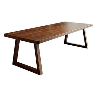 南美胡桃木客厅书桌实木大长桌家用多人学习写字桌工作台办公桌子