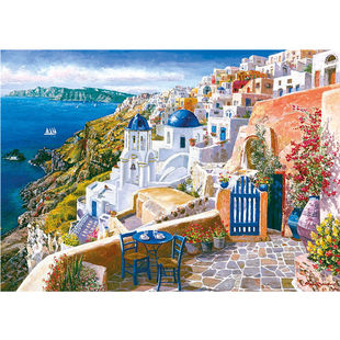 现货Schmidt圣托里尼爱琴海Park拼图1000片德国进口成人益智玩具