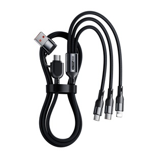 E-Marker240W超级快充五合一数据线三合一充电线一拖三适用苹果13/14/15/16Pro Max华为荣耀小米OPPO红米vivo