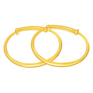 SunFEEL/赛菲尔黄金手镯足金儿童手镯小孩素圈满月礼物送宝宝