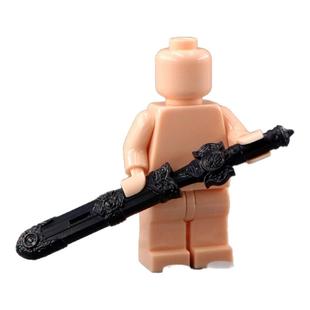 古代国风积木人仔中古武器大刀叉长戟冷兵器长剑长矛士兵配件MOC