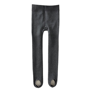 女童打底裤秋冬款薄绒舞蹈袜黑白色裤袜儿童女加绒踩脚裤加厚外穿