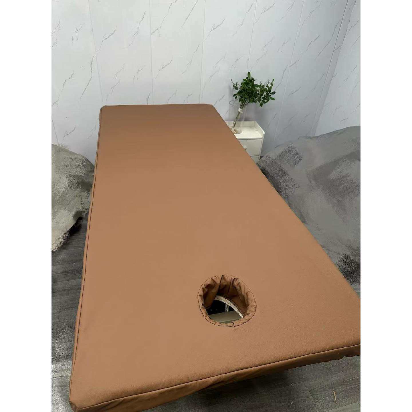 防水防油皮革床笠美容院免洗床套洗头床套子PU皮防渗透美容床单