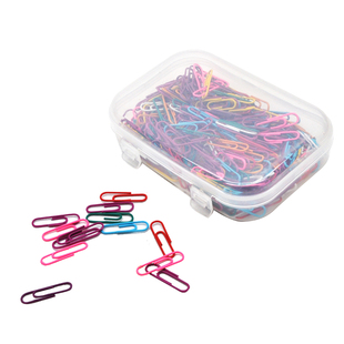 简约小号ins彩色回形针书签混色盒装 锁针别针区别针u型针办公用