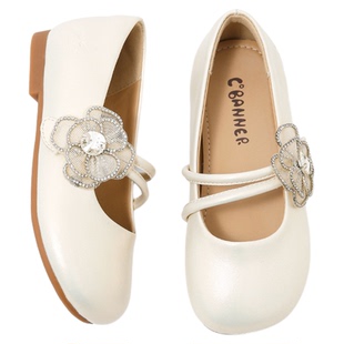 千百度童鞋儿童小皮鞋女童鞋子2025春夏季新款单鞋女宝宝中大童鞋