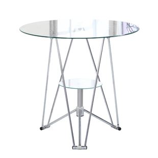 边角几接待户外台子阳台小茶几圆钢化玻璃一桌3椅4S洽谈桌服装店