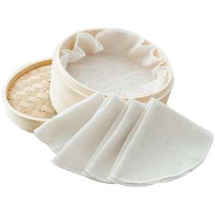 笼布不粘家用屉布垫加厚纯棉纱布料蒸锅布蒸包子馒头馍耐高温圆形