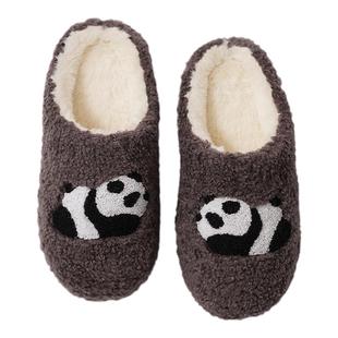 【99%抑菌】Barphil拖鞋室内家居2025新款软底保暖棉拖鞋女熊猫鞋