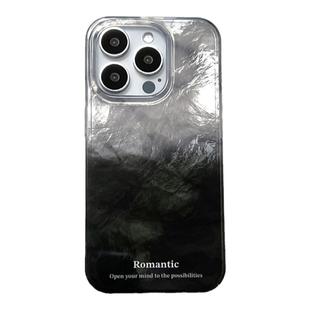 SHERRY*ins冷淡风高级感渐变冰川黑锡纸纹适用苹果17ProMax手机壳iPhone16Pro小众少女心15简约14极简13清新