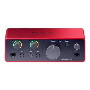 福克斯特声卡 Focusrite Solo4代专业直播录音混音电吉他USB外置