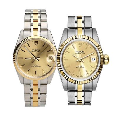 帝舵王子与公主自动机械情侣手表