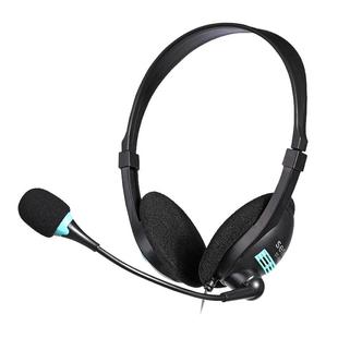 声丽ST-418头戴式双插孔台式电脑耳机带音量调节控制轻便网课耳麦