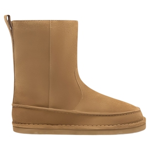 诗歌兰女鞋2025年冬季新款真皮厚底雪地靴女百搭休闲复古保暖棉靴