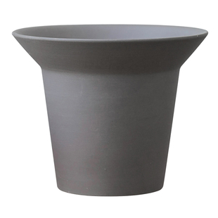 侘寂风蝴蝶兰陶瓷敞口花盆高脚透气兰花多肉陶土斗笠山乌龟陶盆小