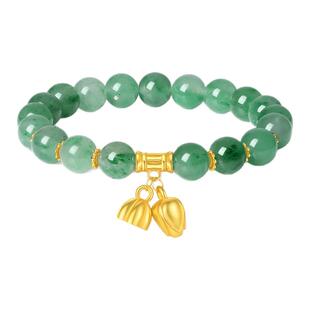 周大生非洲翠手链女S925银两世欢莲蓬手串高级感生日礼物送女友