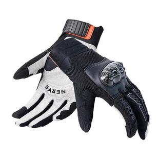 NERVE涅夫赛博摩托车夏季骑行手套碳纤维磁吸防摔男女士透气触屏