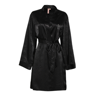 DPLAYSWEET法式轻奢定制爱心提花缎面睡衣睡袍套装女士2026年春季