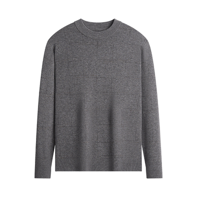 杉杉加厚圆领纯羊毛内搭针织衫