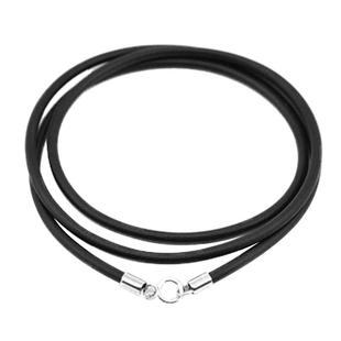 黑皮绳男女生高档牛皮绳925纯银扣真牛皮绳子黄金扣皮绳玉吊坠绳