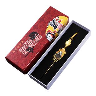 开学礼物刻字可爱金属国粹京剧脸谱吊坠书签 复古典中国风创意简约文艺送老师学生纪念品商务小礼品定制logo