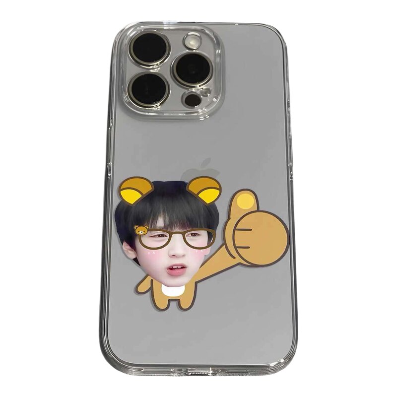 红米TURBO5可爱苹果14点赞严浩翔轻松熊iPhone13创意VIVOIQOO15透明12ProMax软小米17pm小众适用16PLUS手机壳