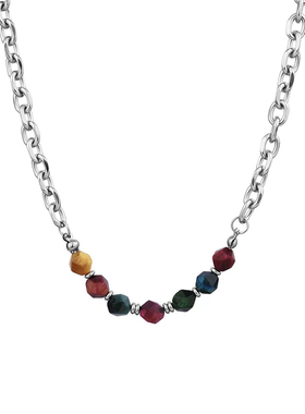 GuangYu彩色拼接项链男小众设计