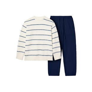 肖战同款猫人暖绒绒家居服半边绒男女2025新款冬季睡衣可外穿加厚