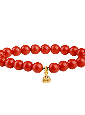 帝王砂莲蓬朱砂手串简约气质