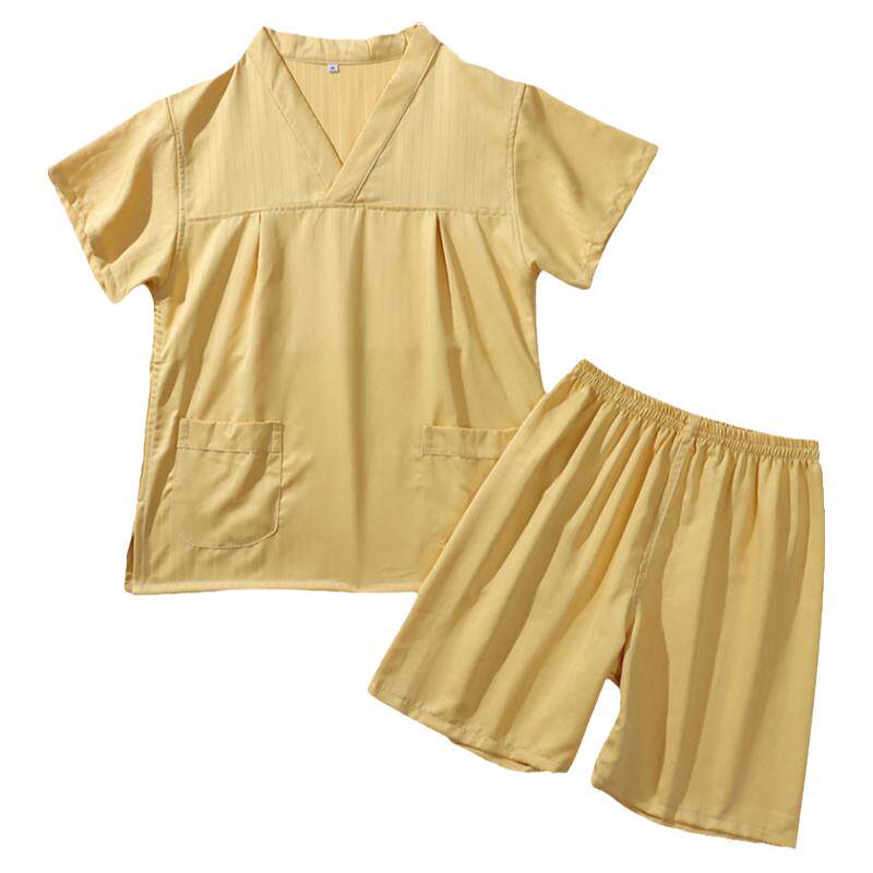 新款纯色男女情侣家居服浴服睡衣汗蒸服洗浴服韩版酒店按摩桑拿服