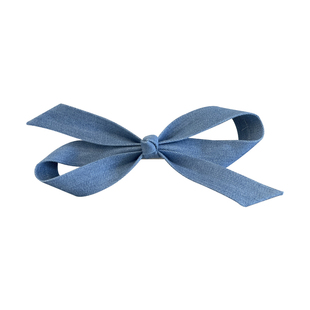 韩国进口复古发饰蓝色系牛仔蓝青花瓷印花蝴蝶结发夹鸭嘴夹边夹女