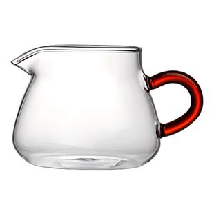 日式玻璃迷你公道杯小容量茶具配件圆满公杯透明颜色把分茶器茶杯