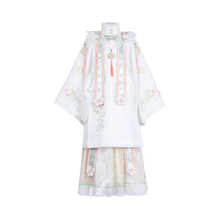 洛竹原创儿童女童汉服童装春秋2025新款明制云肩古风高端古装