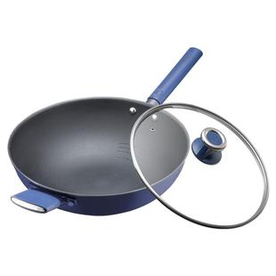 爱仕达炒锅有钛0涂层不粘锅家用炒菜锅平底锅正品电磁炉燃气专用