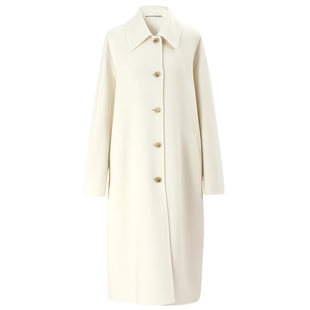 【高支绵羊毛】IIIVIVINIKO冬新款衬衫领毛呢大衣外套M449019169C