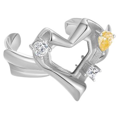 KLINKLIN爱心可调节开口戒