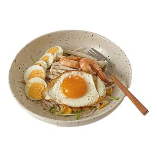 穆尼 泼墨ins风餐盘沙拉碗家用一人食餐具深盘日式盘子高级感汤盘