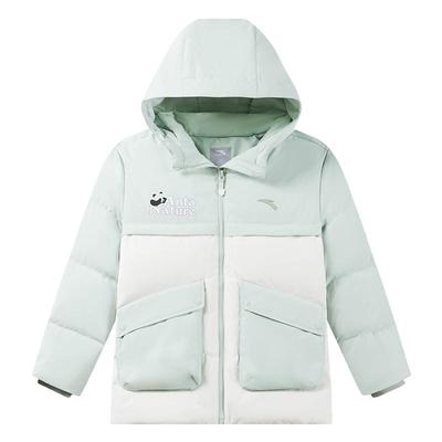 安踏儿童中长款厚款女羽绒服