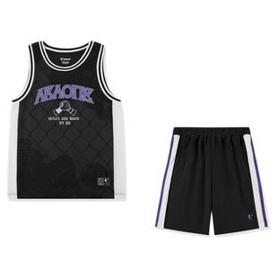 乔丹童装男童两件套篮球套装2025年夏季新款大童速干衣服T8521011