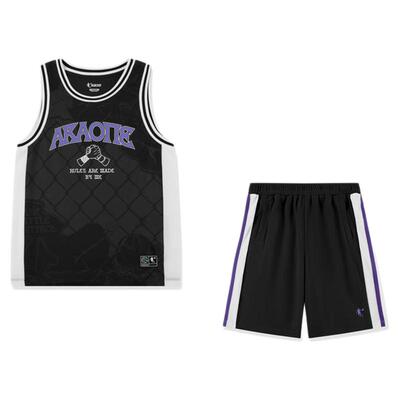 乔丹童装男童两件套篮球套装2025年夏季新款大童速干衣服T8521011