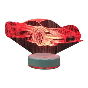 创意七彩装饰台灯3d视觉小夜灯