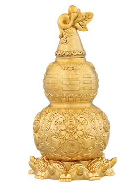 纯铜八卦天医九龟葫芦开盖空心