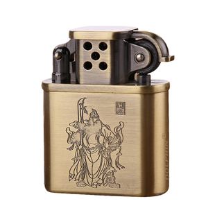 海豚老九门煤油打火机男士创意金属复古防风老式砂轮国产个性充气