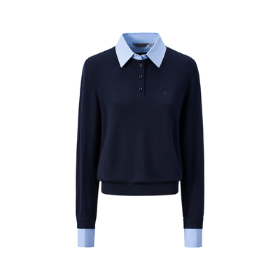 卓凡尼·华伦天奴假两件针织衫